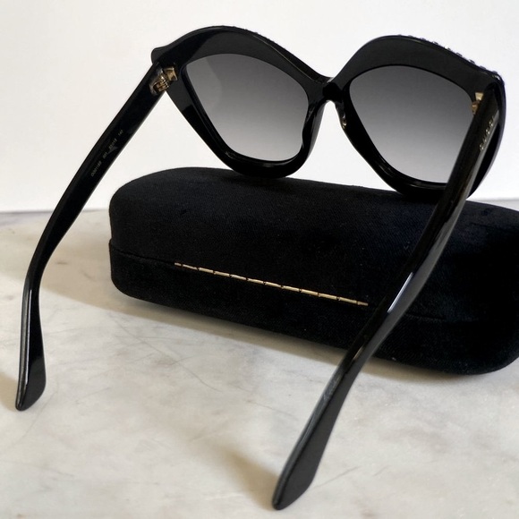 GUCCI 53MM Swarovski Clear Crystal Embellished Oversize Cat Eye Sunglasses - Picture 5 of 12